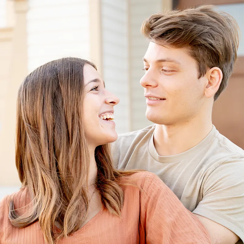 young, recently engaged couple